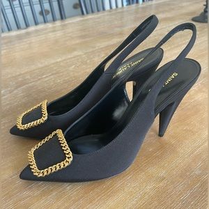 YSL Saint Laurent Chain Link Appliqué Pumps